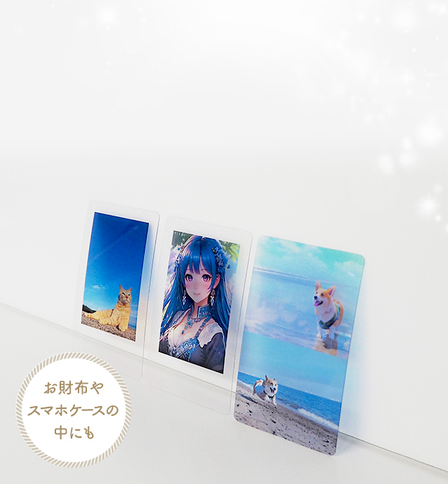 お財布やスマホケースの中にも