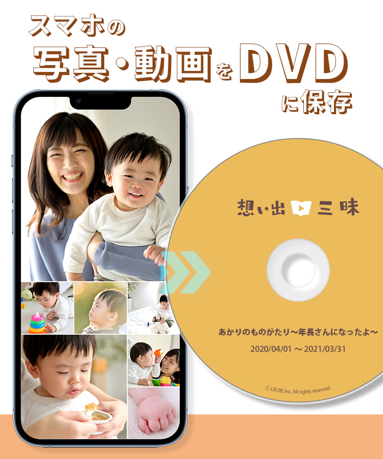 スマホの写真・動画をDVDに保存